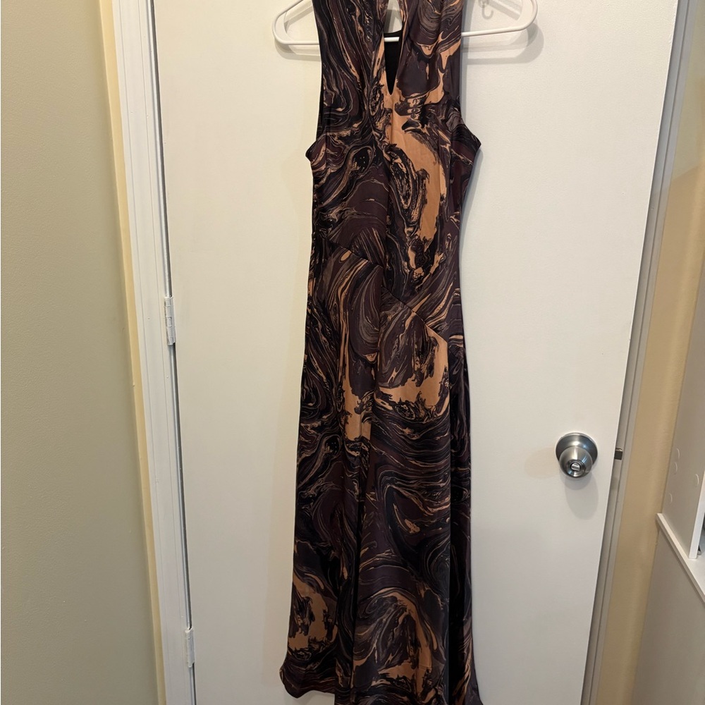 Black and Brown Marble Maxi Dress - Picture 7 of 8